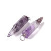 Natural Amethyst Pointed Pendants G-D850-06-5
