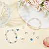 9Pcs 3 Colors Brass Cubic Zirconia Connector Charms FIND-BBC0004-17A-3