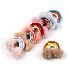 Polycotton(Polyester Cotton) Woven Rainbow Wall Hanging FIND-T035-15-1