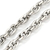 304 Stainless Steel Rope Chain Necklaces NJEW-M205-01P-2