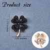 Cubic Zirconia Clover Brooch Pin JBR105F-3