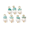 Natural Amazonite and Natural Freshwater Pearl Pendants PALLOY-JF06022-1