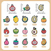30Pcs 15 Styles Alloy Enamel Pendants ENAM-TA0003-31-4