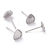 Non-Tarnish 304 Stainless Steel Stud Earring Settings STAS-J032-13-1