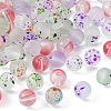 100Pcs 5 Colors Glass Beads GLAA-FS0001-41-3