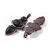 Natural Lava Rock Pendants G-Q158-04-06-2