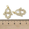 Brass Micro Pave Cubic Zirconia Pendants KK-G485-22A-G-3