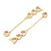 Brass Pave Clear Cubic Zirconia Big Pendants CU-CBADD64-22G-2