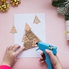 100Pcs Christmas Tree Unfinished Wooden Ornaments WOCR-CJ0001-01-6