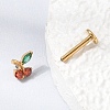 F136 Titanium Pave Cubic Zirconia Fruit Internally Threaded Labrets ME-CBA9828-06B-G-3