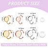 18Pcs 6 Style 304 Stainless Steel Open Cuff Ring Findings STAS-UN0042-76-2