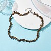 Natural Tiger Eye Chip Beaded Necklace NJEW-JN04616-08-2