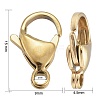 Ion Plating(IP) 304 Stainless Steel Lobster Claw Clasps LS-STAS-H353-F-02G-3