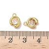 Brass Micro Pave Cubic Zirconia Charms KK-Z128-02G-3
