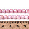 Anti-Tarnish Electroplate Glass Beads Strands EGLA-T021-6mm-15-04-4