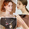 80Pcs 4 Colors Transparent Acrylic Heart Beads OACR-CA0001-23-7