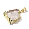 Raw Rough Natural Dyed Quartz Crystal Pendants G-G895-05LG-01-2