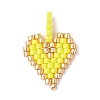 2Pcs 2 Styles Glass Seed Beaded Pendants PALLOY-MZ00883-02-2