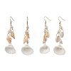 304 Stainless Steel Shell Shape Dangle Earrings EJEW-JE06382-2