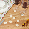  DIY Blank Flat Round Wine Glass Charms Making Kit DIY-NB0010-31-4