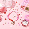 Valentine's Day DIY Polymer Clay Beads & Alloy Enamel Charm Stretch Bracelets Making Kits DIY-YW0012-66-5