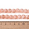Transparent Half Spray Painted Glass Beads Strands GLAA-Q110-02A-06-4
