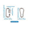 6Pcs 2 Style 304 Stainless Steel Rock Climbing Carabiners STAS-TA0001-33P-17