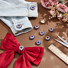 10Pcs 1-Hole Brass Rhinestone Buttons BUTT-NB0001-94D-4
