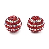 Stripe Pattern Polymer Clay Rhinestone Beads CLAY-NH0001-01H-1