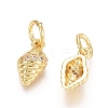 Brass Micro Pave Cubic Zirconia Charms ZIRC-G161-08G-2