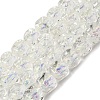 Handmade Foil Lampwork Beads Strands FOIL-C002-01C-1