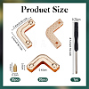20 Sets Alloy Bag Corner Protectors FIND-OC0013-93-2