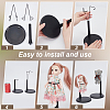 Adjustable Iron Doll Stands with Plastic Base ODIS-WH0331-18-3