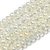 Electroplate Transparent Glass Beads Strands EGLA-A034-T6mm-T16-1