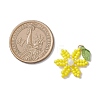 Glass Seed Beaded Flower Pendants PALLOY-TA00345-04-2