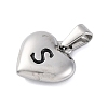 304 Stainless Steel Pendants STAS-P278-01S-P-1-2