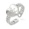 304 Stainless Steel Cuff Open Rings for Women RJEW-L341-05A-P-4