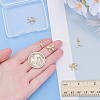 8Pcs 2 Styles Brass Micro Pave Cubic Zirconia Charms KK-AR0004-60-3