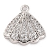 Rack Plating Brass Micro Pave Cubic Zirconia Pendants KK-Z070-09P-1