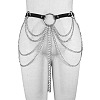Ring Alloy Layered Chain Tassel with Imitation Leather Waist Belly Chains for Women FS-WG3DEB2-01-3