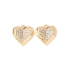 Valentine's Day Brass Micro Pave Clear Cubic Zirconia Charms KK-A304-24I-G-1