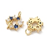 Brass Micro Pave Cubic Zirconia Pendants KK-C252-11G-2