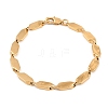304 Stainless Steel Rhombus Link Chain Bracelets for Men Women BJEW-G766-04G-4