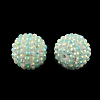 AB-Color Resin Rhinestone Round Beads RESI-S313-18x20-03-1