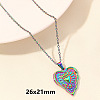 304 Stainless Steel Heart Pendant Necklaces for Men and Women FS-WG1B83F-15-1