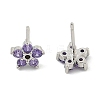 Brass Micro Pave Cubic Zirconia Stud Earrings EJEW-R016-26P-12-4