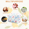 2Pcs 2 Colors Flower Print Cotton & Polyester Cosmetic Zipper Bag AJEW-CN0002-82-5