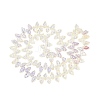 Electroplate Transparent Glass Beads Strands EGLA-N056-03A-02-2