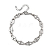 Stainless Steel Oval Link Chain Bracelets for Women BJEW-JB13861-3