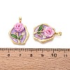 Brass Enamel Pendants KK-SZC0009-03G-02-3